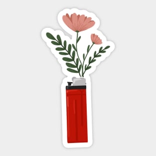 Floral Lighter Sticker